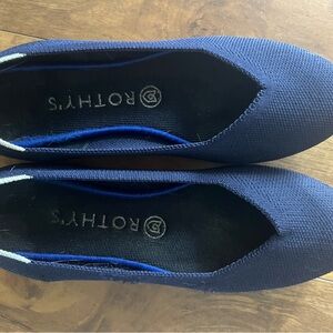 Rothy's maritime Navy Knit round toe Ballet Flats sz 8